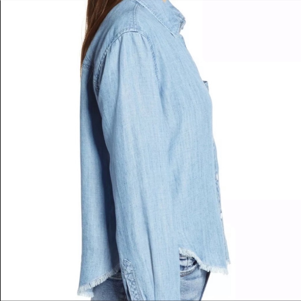 Rails Dana Raw Hem Chambray Shirt - image 2